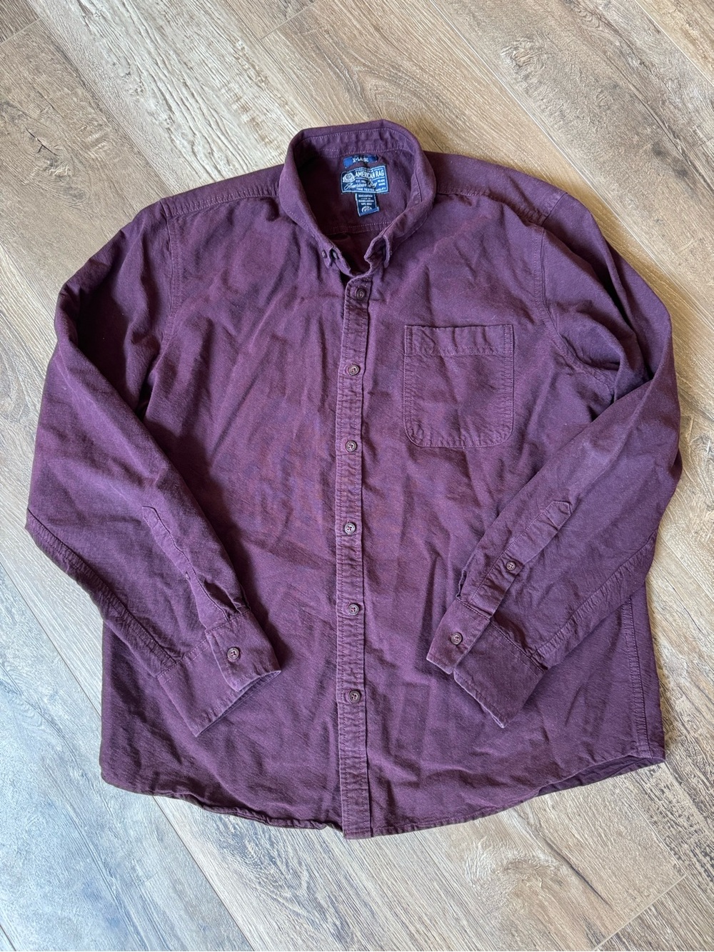 American Rag Men's Button-Down Shirt in Burgundy